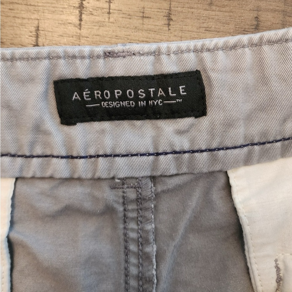 Aeropostale grey Khaki shorts size mens 32 - Picture 3 of 4